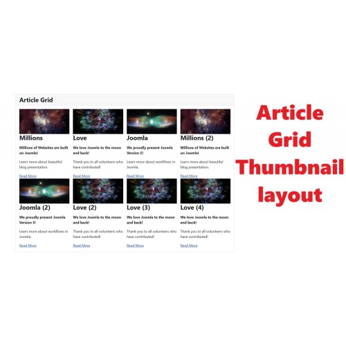Articles Display in Grid Layout